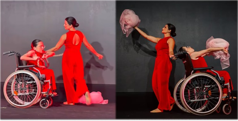 Mãe e filha encantam dançando