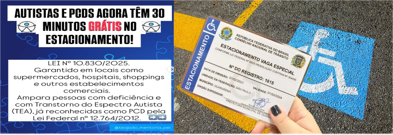 Estacionamento gratuito para PCD e autistas no Rio de Janeiro