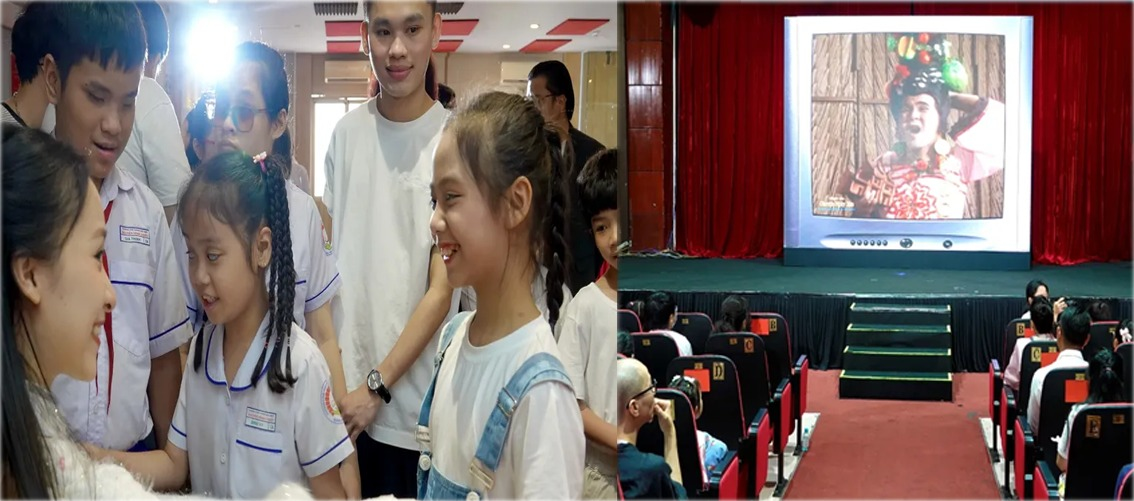 O programa "Tocando o Passado" atende alunos cegos no Vietnã