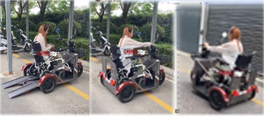 China tem motocicleta acessível para cadeira de rodas