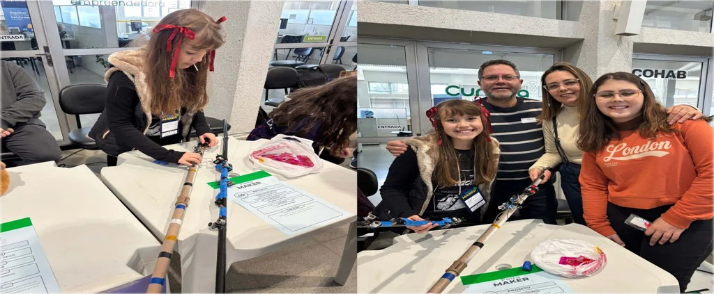 Aluna de 10 anos desenvolve bengala inteligente em Colombo/PR