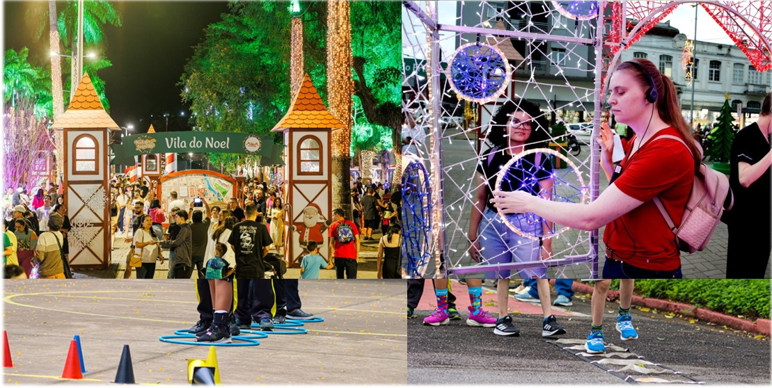 PCD visuais se emocionam com a magia do Natal em Joinville/SC