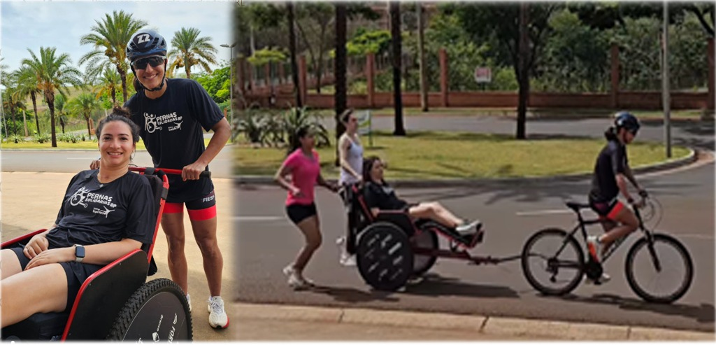 Laís Souza pedala com o Pernas Solidárias em SP